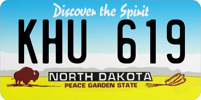 ND license plate KHU619