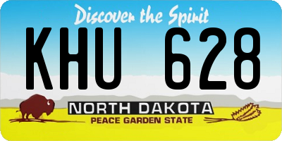 ND license plate KHU628