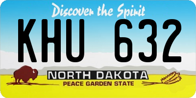 ND license plate KHU632