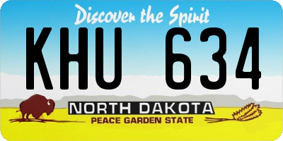 ND license plate KHU634