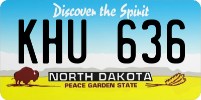 ND license plate KHU636