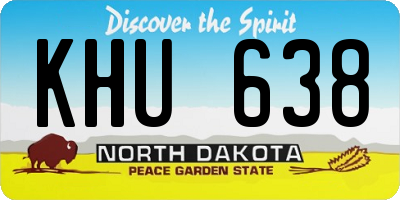 ND license plate KHU638