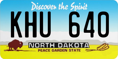 ND license plate KHU640