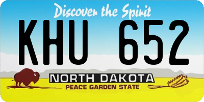 ND license plate KHU652