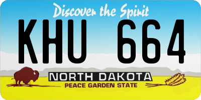 ND license plate KHU664