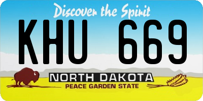 ND license plate KHU669