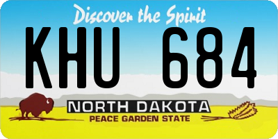 ND license plate KHU684