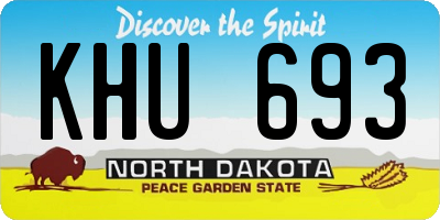 ND license plate KHU693
