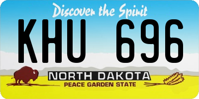 ND license plate KHU696