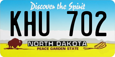 ND license plate KHU702