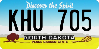 ND license plate KHU705