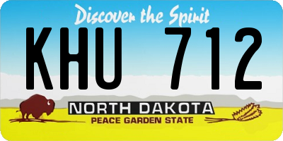 ND license plate KHU712