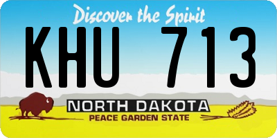 ND license plate KHU713