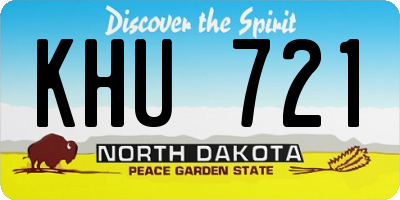 ND license plate KHU721