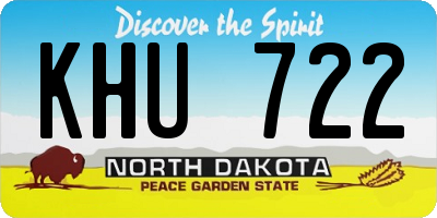 ND license plate KHU722