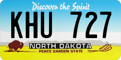 ND license plate KHU727