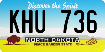 ND license plate KHU736