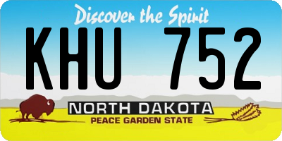 ND license plate KHU752
