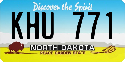 ND license plate KHU771