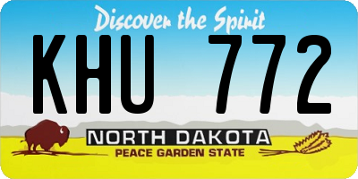 ND license plate KHU772