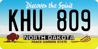 ND license plate KHU809