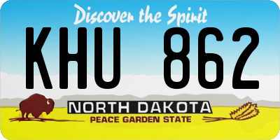 ND license plate KHU862