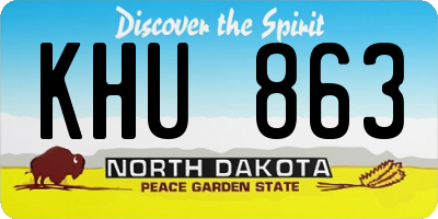 ND license plate KHU863
