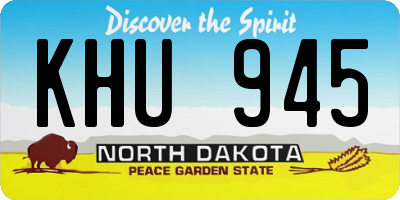 ND license plate KHU945