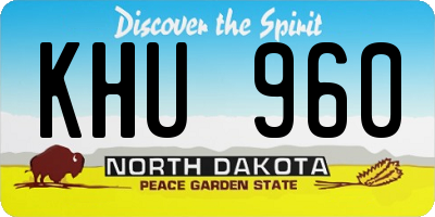ND license plate KHU960