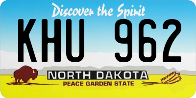 ND license plate KHU962