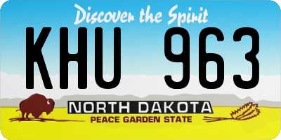 ND license plate KHU963