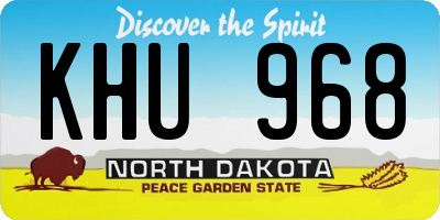 ND license plate KHU968