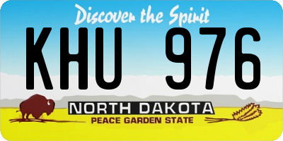 ND license plate KHU976