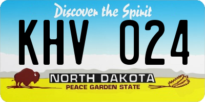 ND license plate KHV024