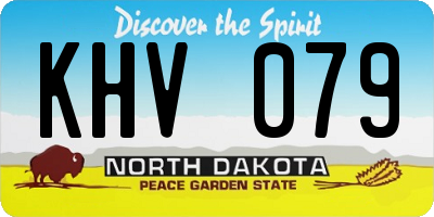 ND license plate KHV079