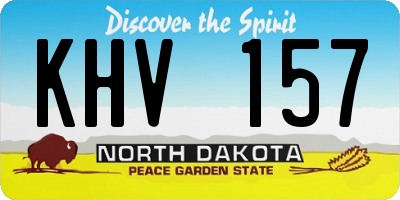 ND license plate KHV157