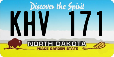 ND license plate KHV171