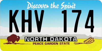 ND license plate KHV174