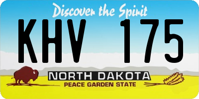 ND license plate KHV175