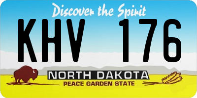 ND license plate KHV176