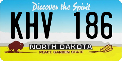 ND license plate KHV186