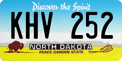 ND license plate KHV252