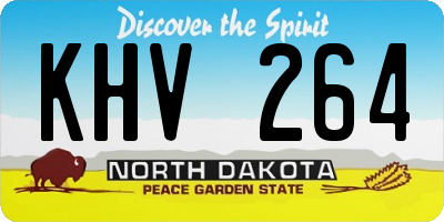 ND license plate KHV264