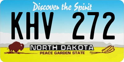 ND license plate KHV272