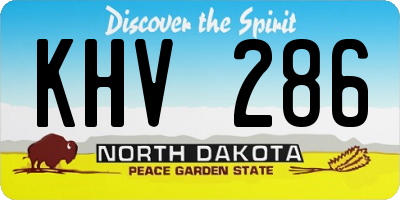 ND license plate KHV286