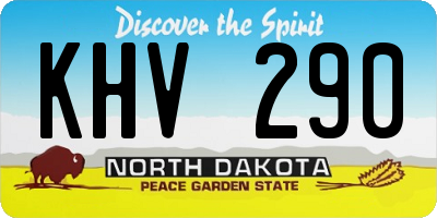 ND license plate KHV290