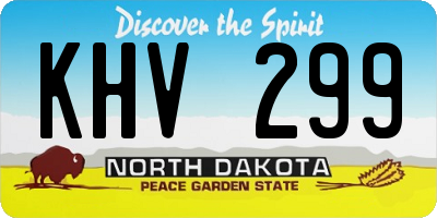 ND license plate KHV299
