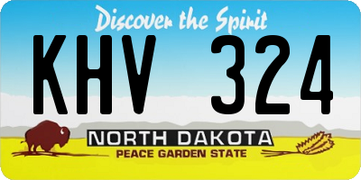 ND license plate KHV324