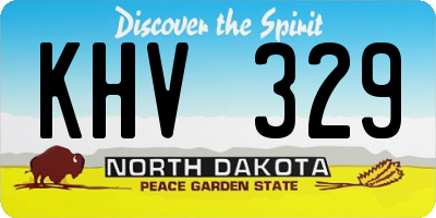 ND license plate KHV329