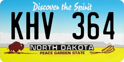 ND license plate KHV364